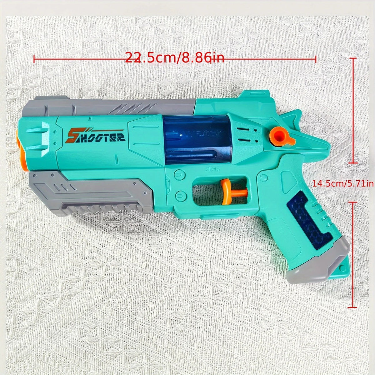Pistol de Jucarie cu Apa S-Shooter, Mecanism Manual de Tragere, Design Ergonomic pentru Copii, Plastic Rezistent, 23 x 14.5 cm, Verde/Albastru