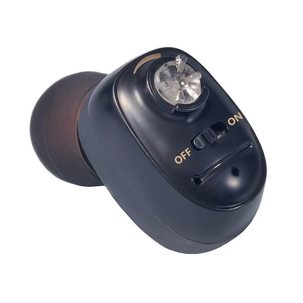 Aparat Auditiv Intraauricular In-Ear VHP-601, Amplificator de Sunet Discret, Design Ergonomic, Control Volum, 14 x 10 x 3.8 cm, Negru