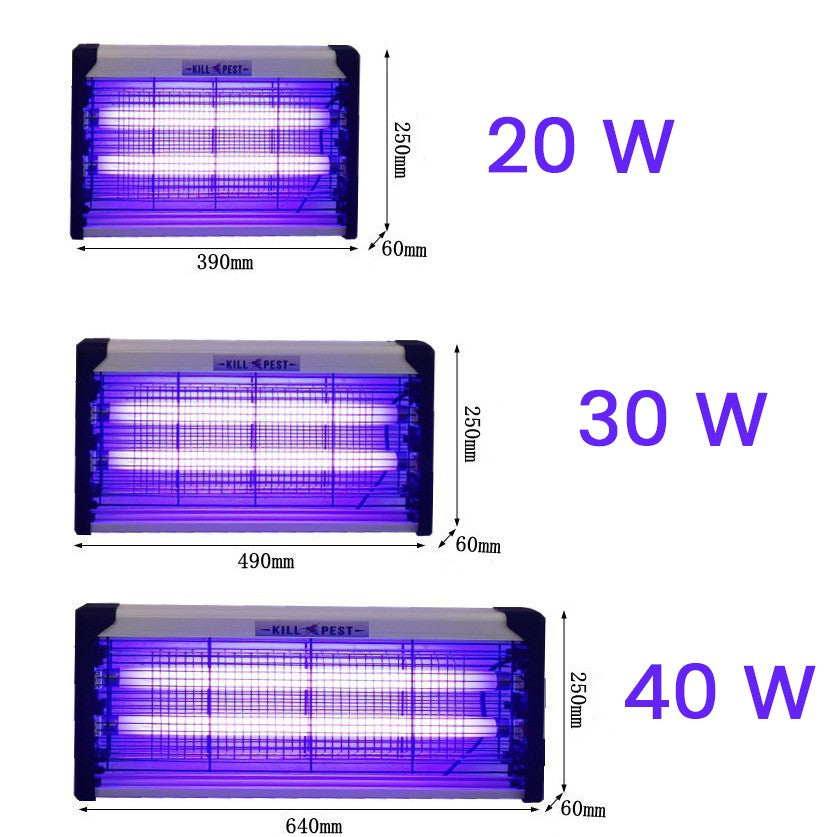 Lampa Electrica Anti Insecte, Dispozitiv Capcana Tantari si Muste, 2 Tuburi Neon 30W, Suspensie Perete, Carcasa Metal si Plastic, 49 x 25 x 6 cm, Alb/Negru