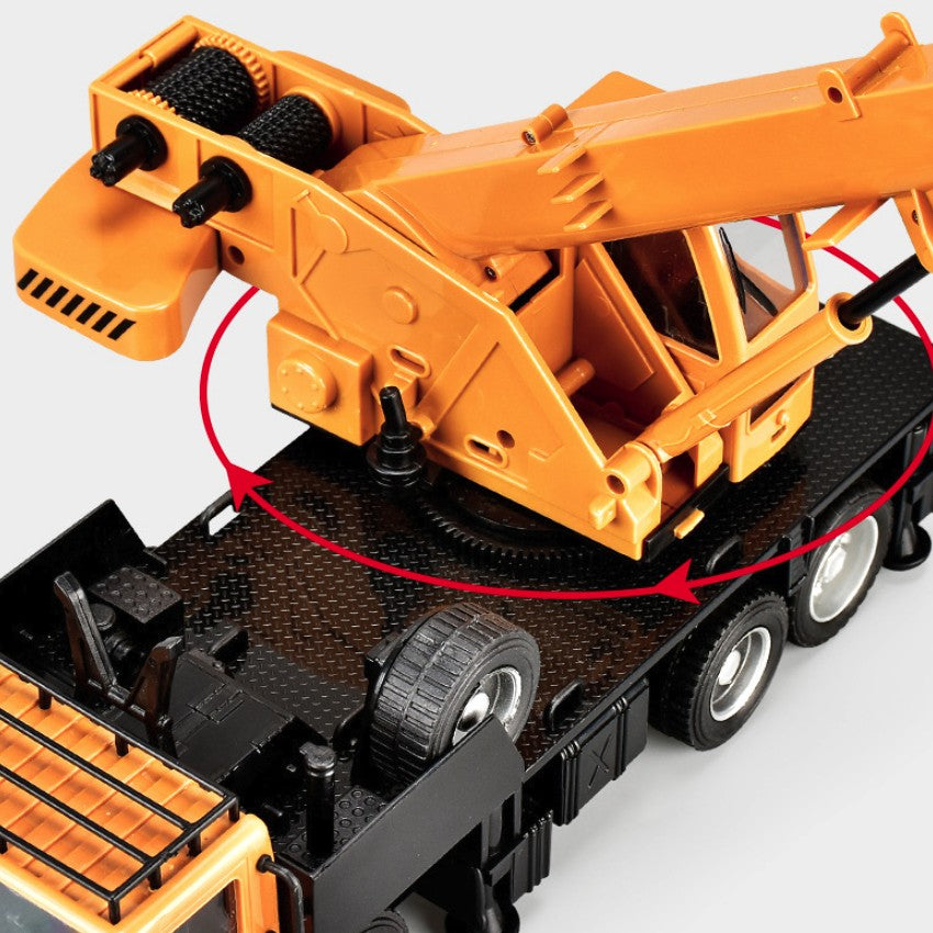 Macara Jucarie cu Telecomanda RC, Vehicul de Constructie cu Brat Extensibil si Functional, Acumulator Reincarcabil USB, Plastic Rezistent, 33 x 28 x 10 cm, Galben