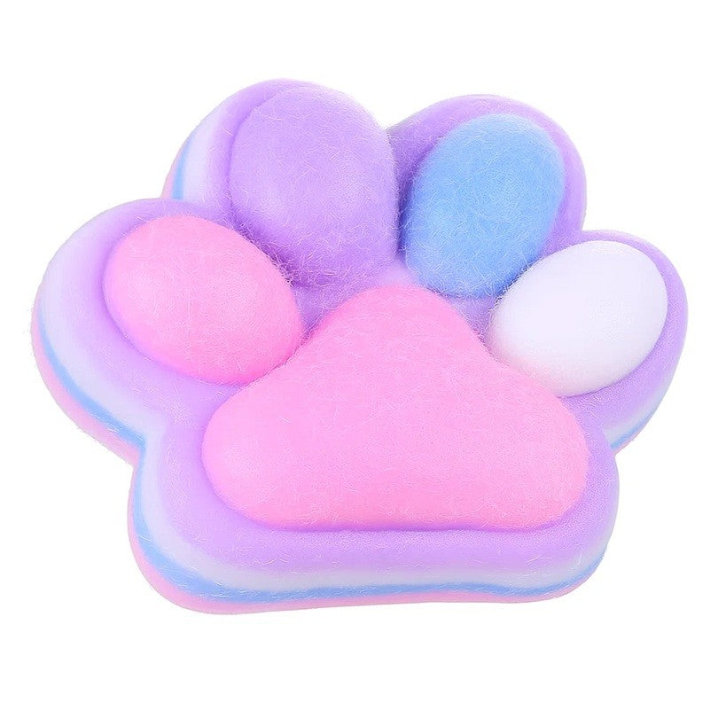 Jucarie Antistres Squishy, Revenire Lenta, Model Labuta de Pisica Cat Paw, Senzoriala Squeeze Toy, Material TPR Moale, 12.5x10.5 cm, 220g, Multicolor