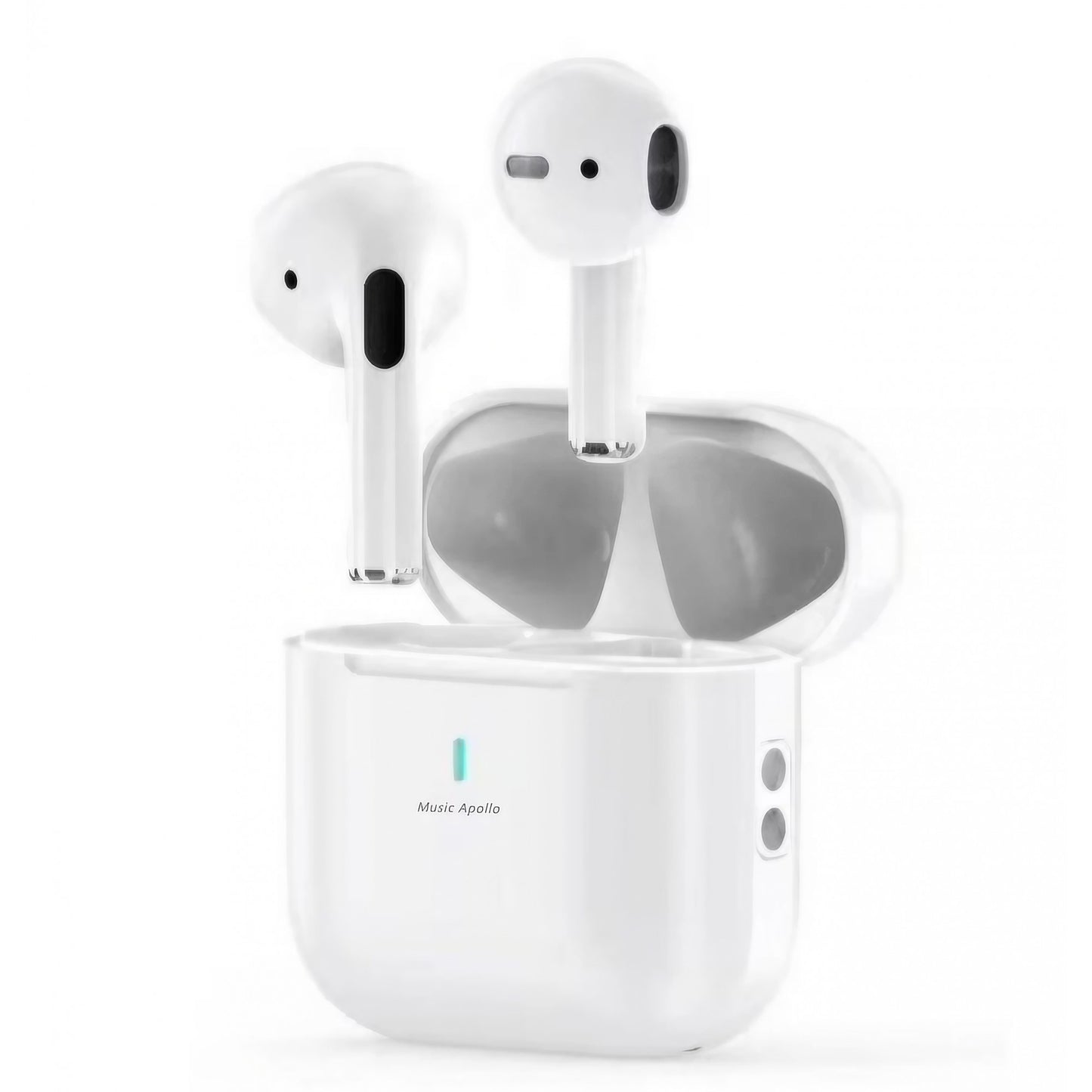 Casti Wireless Apollo T14, Bluetooth 5.3, Anulare Zgomot ANC, True Wireless Stereo, Sunet HiFi, Control Atingere, Rezistenta Apa IP7, Carcasa Incarcare 400 mAh, Afisaj LED, Alb