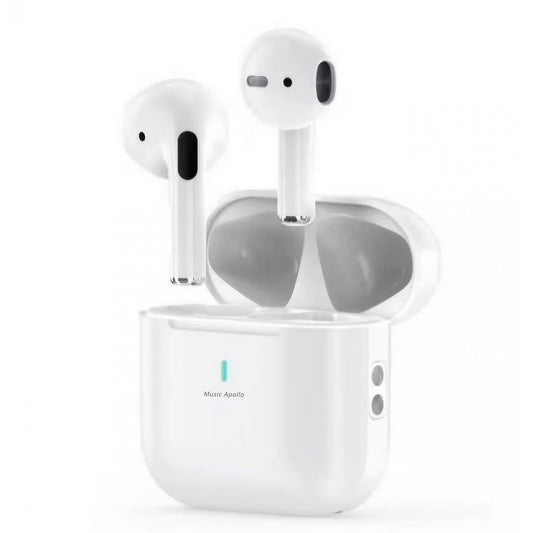 Casti Wireless Apollo T14, Bluetooth 5.3, Anulare Zgomot ANC, True Wireless Stereo, Sunet HiFi, Control Atingere, Rezistenta Apa IP7, Carcasa Incarcare 400 mAh, Afisaj LED, Alb
