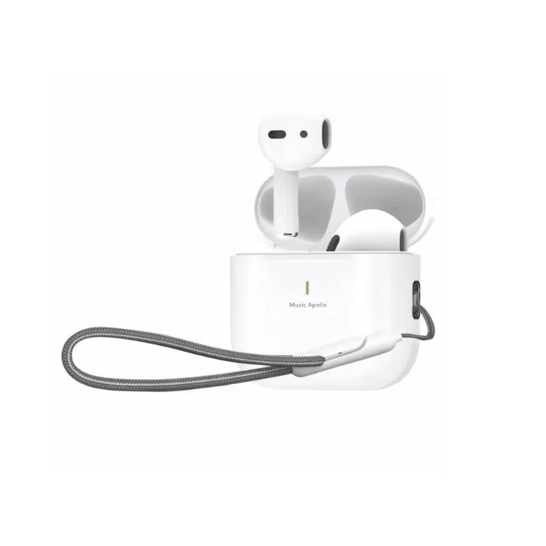 Casti Wireless Apollo T14, Bluetooth 5.3, Anulare Zgomot ANC, True Wireless Stereo, Sunet HiFi, Control Atingere, Rezistenta Apa IP7, Carcasa Incarcare 400 mAh, Afisaj LED, Alb