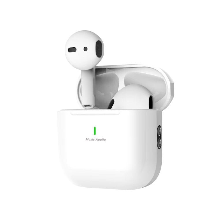 Casti Wireless Apollo T14, Bluetooth 5.3, Anulare Zgomot ANC, True Wireless Stereo, Sunet HiFi, Control Atingere, Rezistenta Apa IP7, Carcasa Incarcare 400 mAh, Afisaj LED, Alb