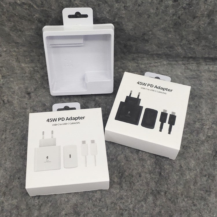 Incarcator Super Fast Charge 45W, Adaptor Retea USB Type-C, Power Delivery 3.0, Cablu USB-C Inclus 1m, 5A, Negru