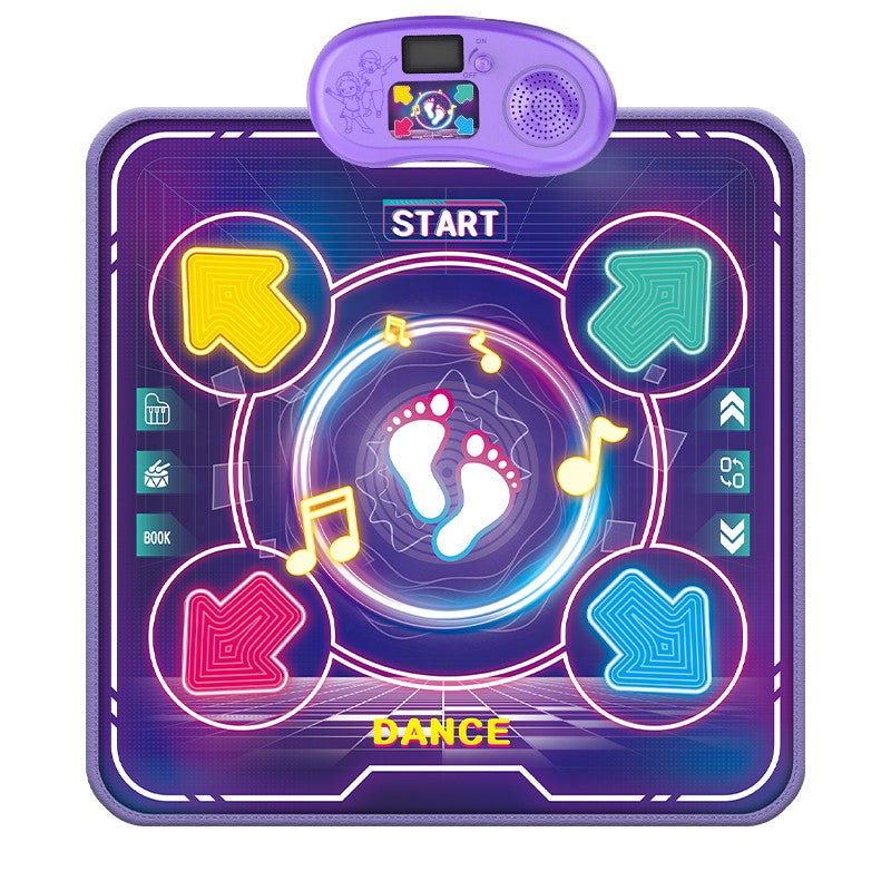 Covor Muzical de Dans Interactiv, Conectivitate Bluetooth, 4 Moduri de Joc, Material Impermeabil, Copii 4-6 Ani, 90 x 90 cm, Mov