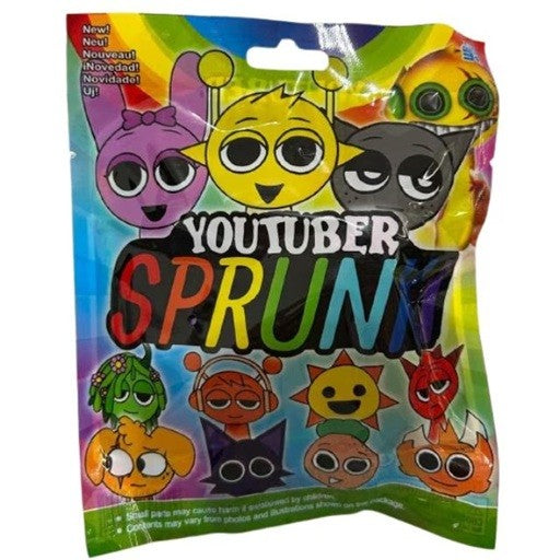 Sprunki Mini Figurina Colectibila, Mystery Box Surpriza cu 3 Carti Tematice, Plastic, 1 Personaj Aleatoriu 6.8 - 8.2 cm, Multicolor