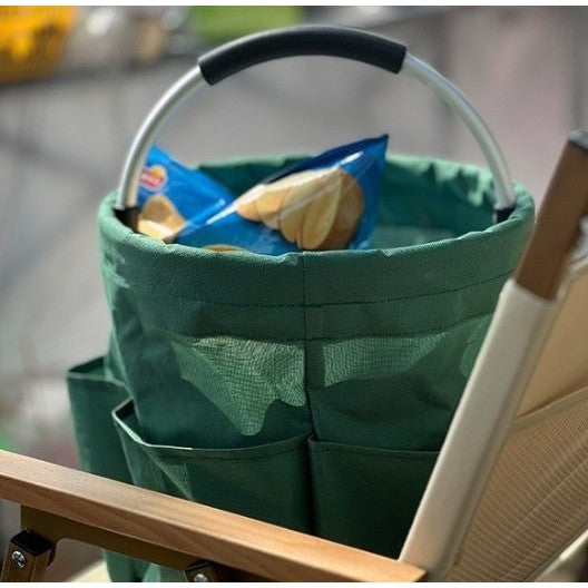 Cos Universal Pliabil pentru Scule și Picnic, Geantă Portabilă cu Buzunare Exterioare, Material Oxford 600D, 17L, 28 x 28 x 28 cm, Verde