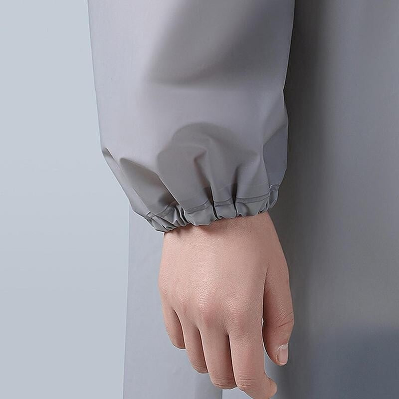 Pelerina de Ploaie pentru Adulti, Impermeabila si Rezistenta la Vant, cu Gluga si Capse, Material EVA, Unisex, Inaltime 150-180 cm, 140 g, Gri