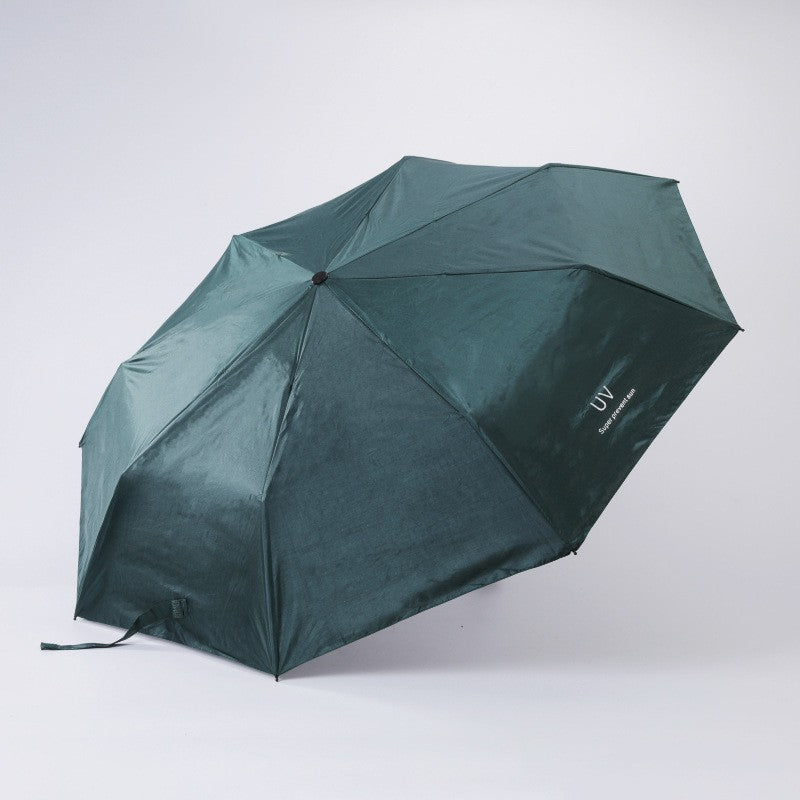 Umbrela Pliabila Automata, Protectie UV 50+ si Anti-Vant, Dubla Utilizare Soare si Ploaie, Vinil si Otel, 96 x 67 cm, Verde