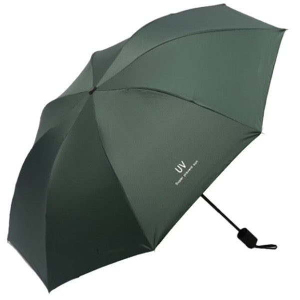 Umbrela Pliabila Automata, Protectie UV 50+ si Anti-Vant, Dubla Utilizare Soare si Ploaie, Vinil si Otel, 96 x 67 cm, Verde