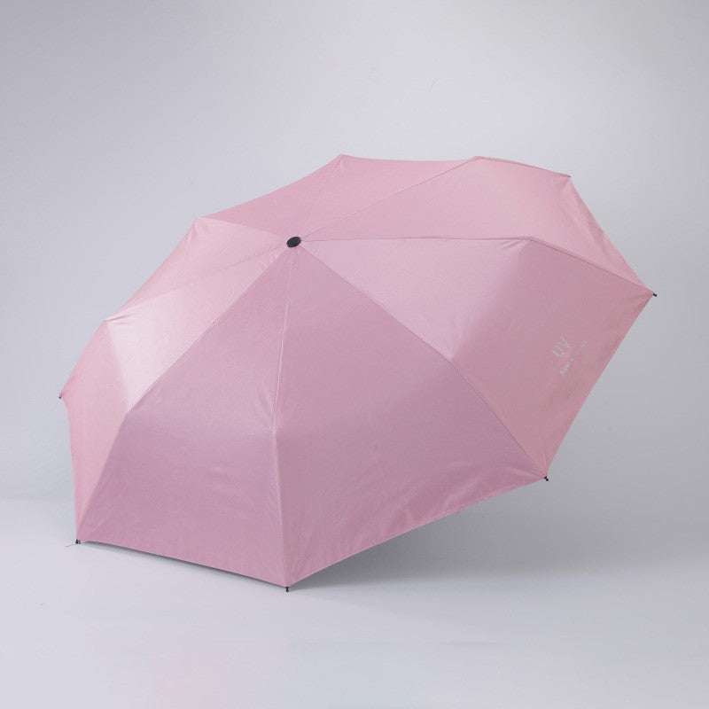 Umbrela Pliabila Automata, Protectie UV 50+ si Anti-Vant, Umbrela de Soare si Ploaie, Vinil si Otel, 96 x 67 cm, Roz
