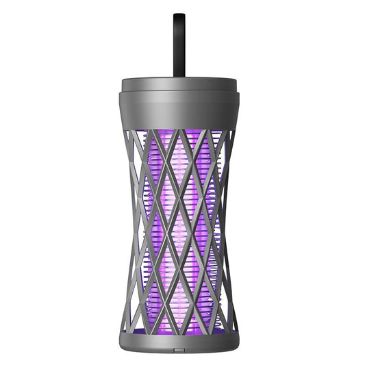 Lampă Anti-Insecte, Capcană Electrică cu Lumină UV și Șoc, Încărcare USB, Acoperire 40 mp, Funcționare Silențioasă, Material ABS, 12 x 6 cm, Gri