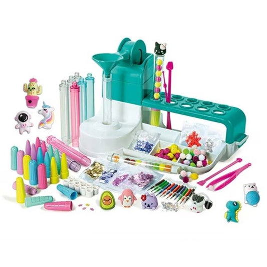 Set de Creatie Stiloul Magic, Laborator DIY pentru Personalizat Pixuri cu Nisip Colorat, Peste 50 Accesorii, Plastic, +6 Ani, 34 x 31 x 8 cm, Multicolor