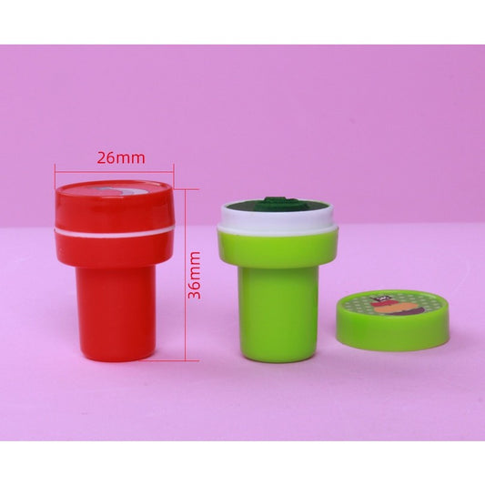 Set 26 Stampile pentru Copii, Model Emoji Fete Zambitoare, Cerneala Inclusa, Material Plastic si EVA, 4-6 Ani, Multicolor, 20 x 10 x 2 cm