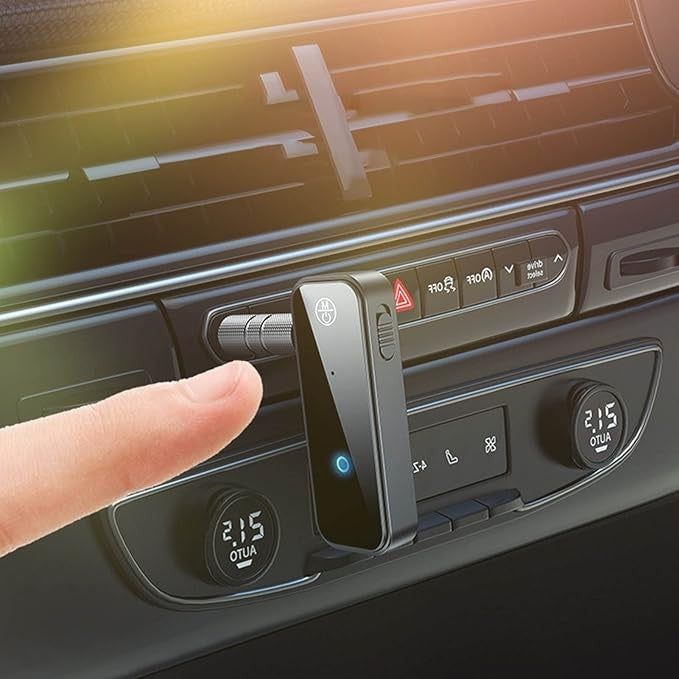 Adaptor Audio Auto Bluetooth B46, Receptor Wireless Jack 3.5mm AUX, Tehnologie Bluetooth 5.0, Microfon Integrat Hands-Free, Autonomie 8 Ore, Universal, Negru