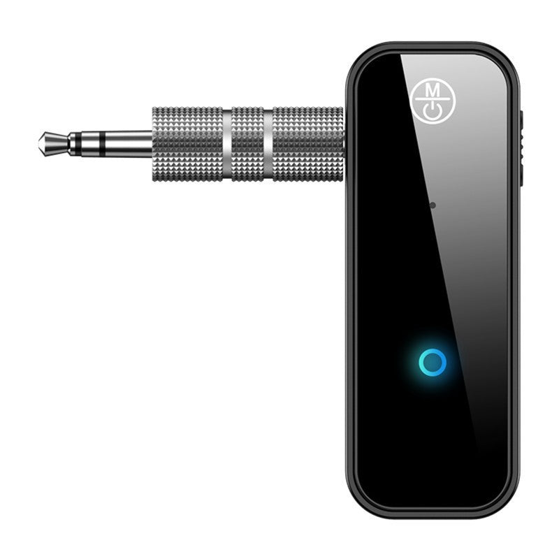 Adaptor Audio Auto Bluetooth B46, Receptor Wireless Jack 3.5mm AUX, Tehnologie Bluetooth 5.0, Microfon Integrat Hands-Free, Autonomie 8 Ore, Universal, Negru