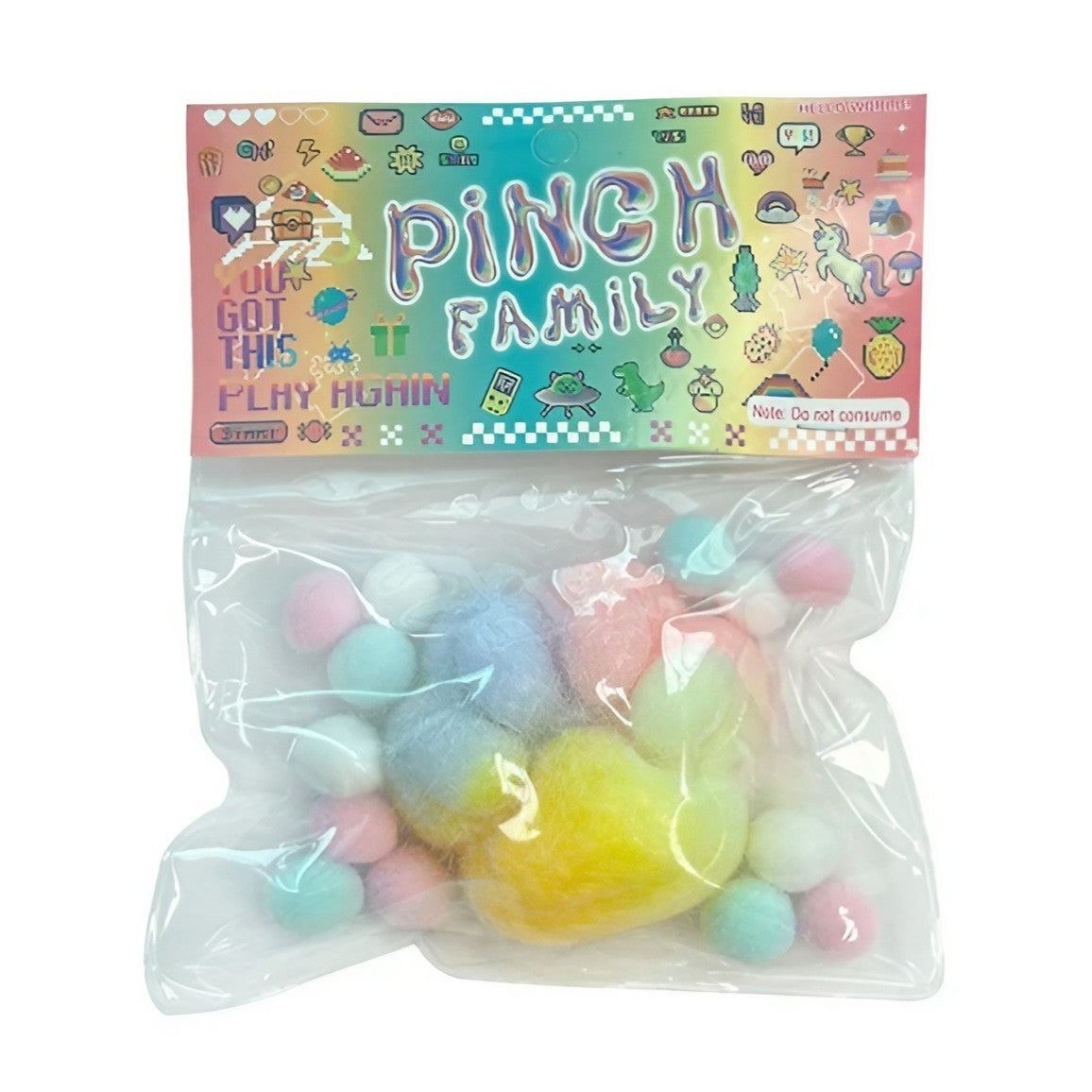 Jucarie Antistres Squishy, Model Labuta de Pisica Pufoasa, Revenire Lenta, Material Moale, 6x6 cm, 70g, Multicolor