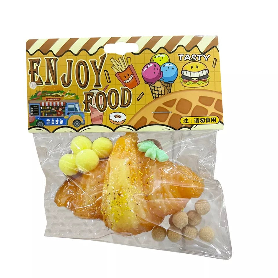 Jucarie Antistres Squishy, Model Croissant cu Revenire Lenta, Squeeze Pinch Family, Spuma Poliuretanica, 10x8 cm, 90g, Maro