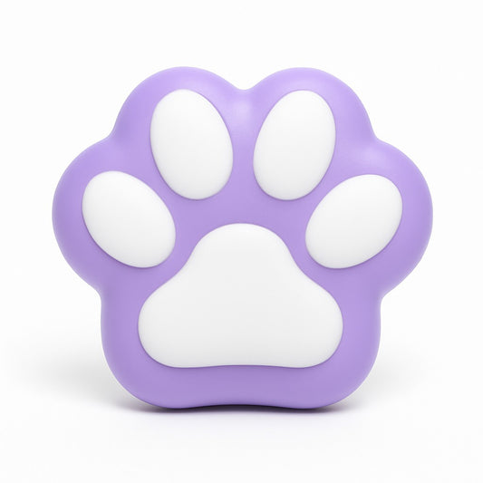 Jucarie Antistres Squishy cu Revenire Lenta, Model Labuta de Pisica, Material Moale si Elastic, Dimensiune Mare 12.5 x 10.5 cm, 220 g, Mov/Alb