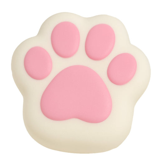 Jucarie Antistres Squishy Model Labuta de Pisica, Textura Elastica cu Revenire Lenta, Material Moale Lavabil, Format XL 12.5 x 10.5 cm, 220 g, Alb si Roz