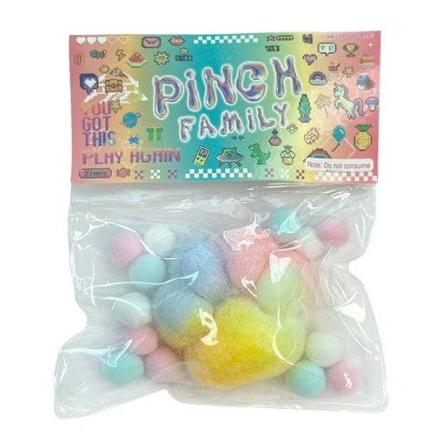 Jucarie Antistres Squishy Cat Paw, Revenire Lenta, Textura Pufoasa si Flexibila, Material TPR si Gel, Model Curcubeu Multicolor, Ambalaj Transparent PVC