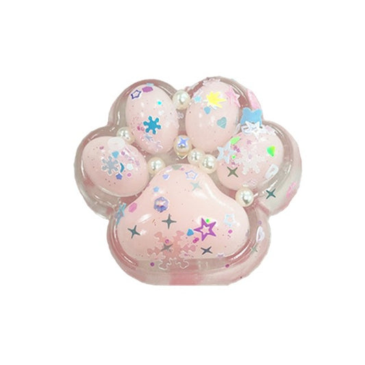 Jucarie Antistres Squishy, Labuta de Pisica cu Perlute si Revenire Lenta, Material TPR Flexibil, 7 x 6.5 cm, Multicolor