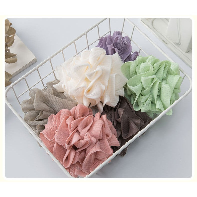 Prosop de Baie 2 in 1 cu Burete din Plasa, Curatare si Exfoliere Fata-Verso, Material PE si Tesatura Terry, 17 x 17 cm, Verde