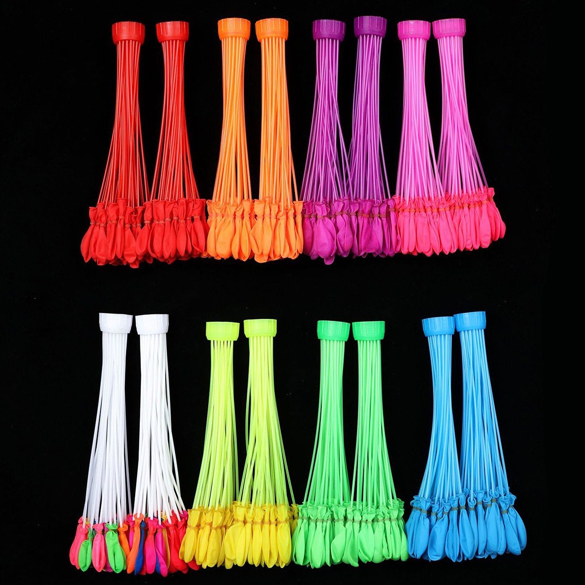 Baloane de Apa cu Umplere Rapida, Set Baloane de Lupta pentru Copii, Sistem de Sigilare Automata, Emulsie Biodegradabila, 111 Bucati, Multicolor