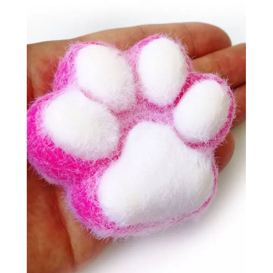 Jucarie Interactiva Squishy, Model Labuta de Pisica, Revenire Lenta Anti-Stres, Textura Moale Puf, Material TPR, 7.5 cm, Roz