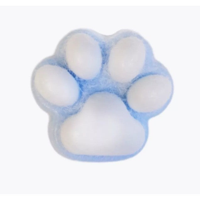 Jucarie Interactiva Squishy, Model Labuta de Pisica, Antistres cu Revenire Lenta, Material TPR Moale, Textura Puf, 7.5 cm, Albastru