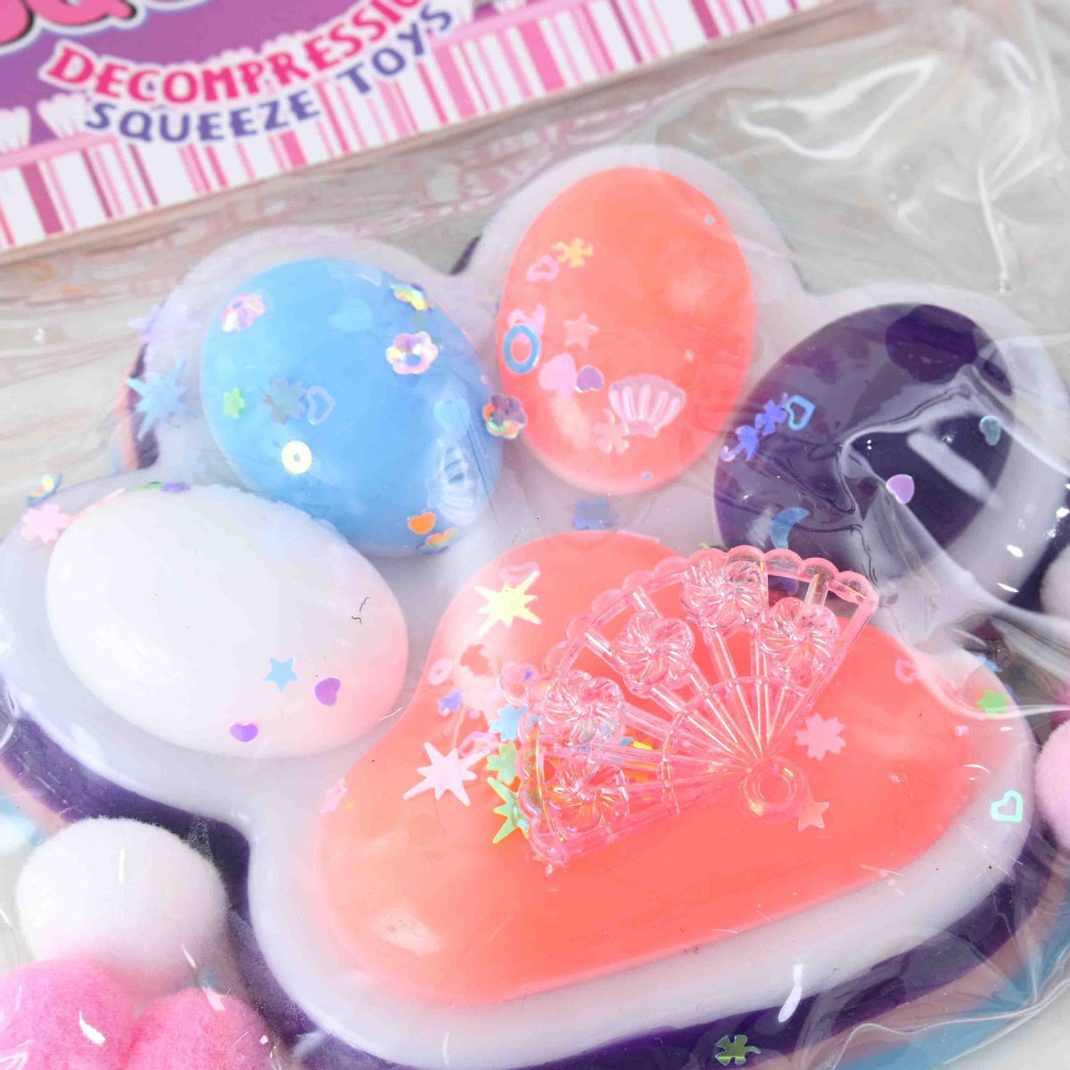 Jucarie Antistres Squishy, Model Labuta de Pisica Cat Paw cu Revenire Lenta, Material TPR Moale, 12.5x10.5 cm, 220g, Multicolor