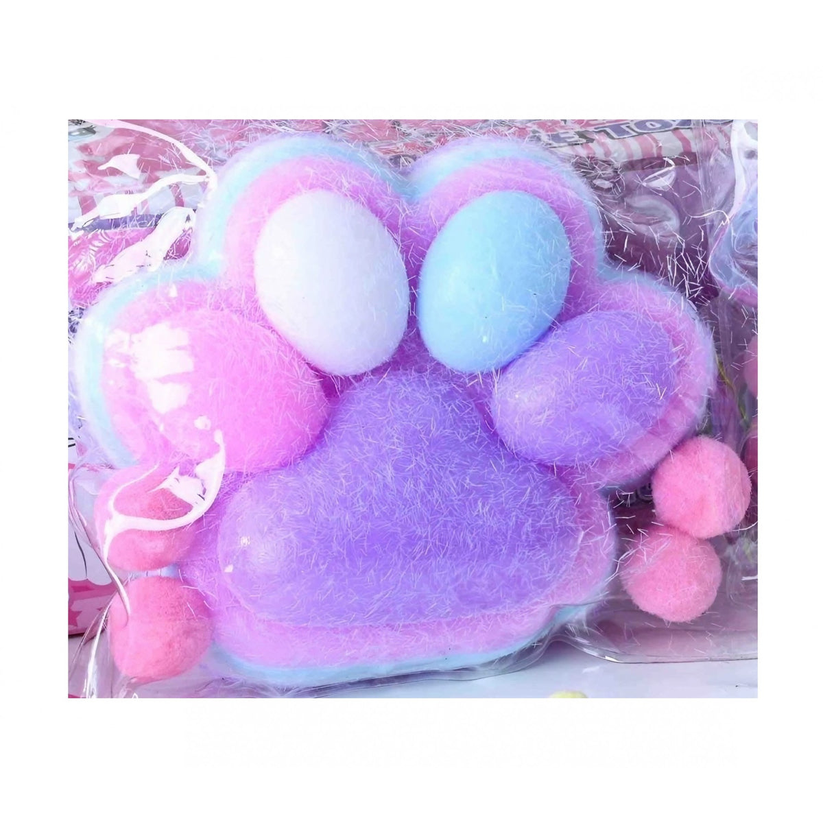 Jucarie Antistres Squishy Labuta de Pisica, Revenire Lenta, Material Moale Tip Squeeze Pinch, 220g, 12.5 x 10.5 cm, Mov