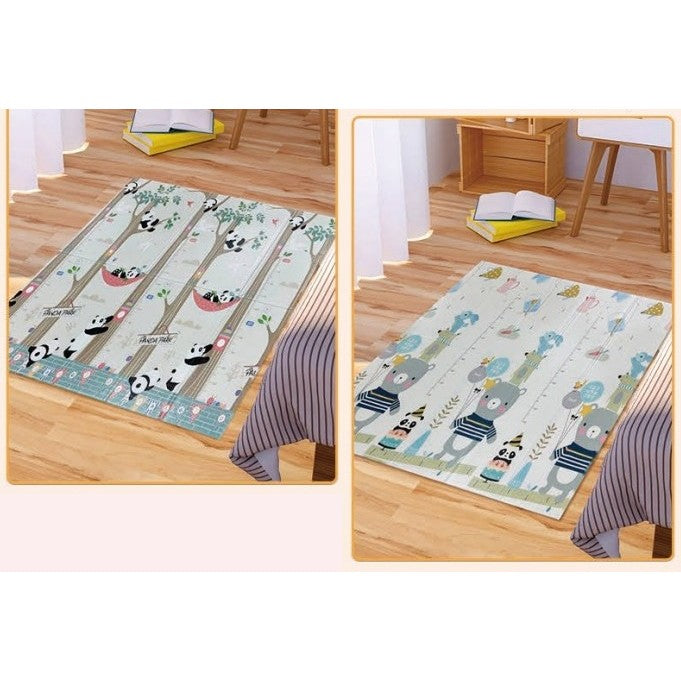 Covoraș de Joacă pentru Copii și Bebelusi, Pliabil, cu 2 Fețe, Impermeabil și Antiderapant, Spumă XPE și PE, Model Panda/Party, 180 x 200 x 1 cm