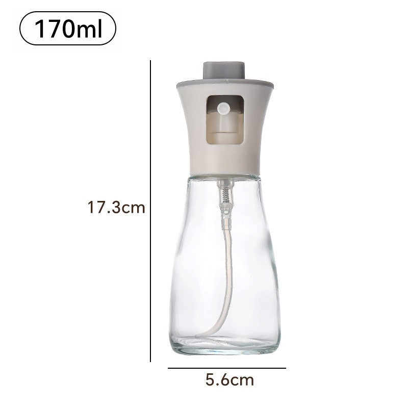 Pulverizator pentru Ulei si Otet, Spray Bucatarie Multifunctional, Recipient Reincarcabil cu Inchidere Etansa, Sticla si Plastic, 170 ml, Alb