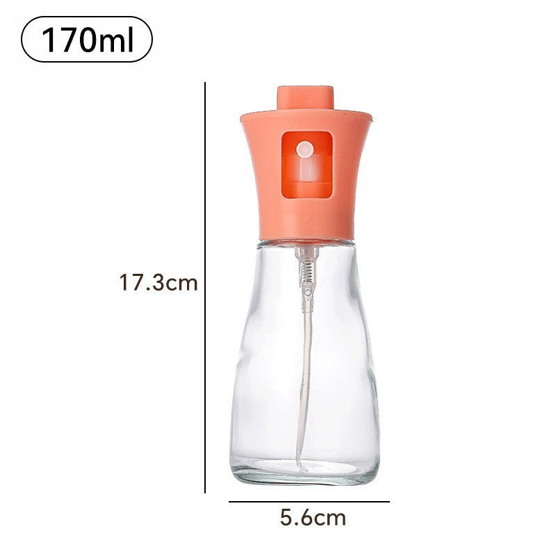 Pulverizator pentru Ulei si Otet, Spray Multifunctional pentru Gatit si Gratar, Sticla Rezistenta, Gura Larga de Umplere, Fara Scurgeri, 17.3 x 5.6 cm, 170 ml, Roz