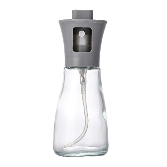 Pulverizator pentru Ulei si Otet, Spray de Gatit Multifunctional cu Gura Larga de Umplere, Recipient Reincarcabil din Sticla si Plastic, 17.3 x 5.6 cm, 170 ml, Gri