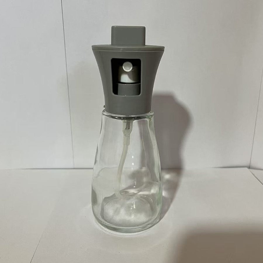 Pulverizator pentru Ulei si Otet, Spray de Gatit Multifunctional cu Gura Larga de Umplere, Recipient Reincarcabil din Sticla si Plastic, 17.3 x 5.6 cm, 170 ml, Gri