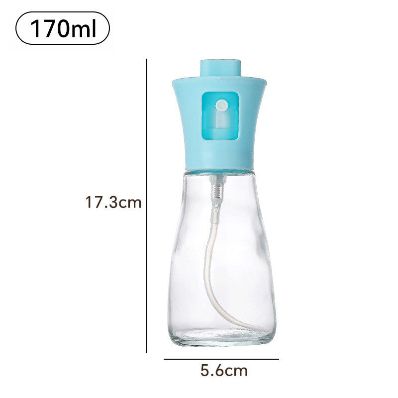 Pulverizator pentru Ulei si Otet, Spray Multifunctional pentru Bucatarie, Gatit sau Gratar, Sticla Rezistenta, Gura Larga de Umplere, 17.3 x 5.6 cm, 170 ml, Albastru