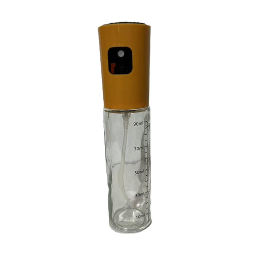 Pulverizator Ulei si Otet, Dozator Reincarcabil pentru Gatit, Spray Fin din Sticla si Plastic, Capacitate 100 ml, 18.3 x 4.3 cm, Galben