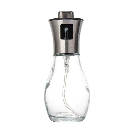 Pulverizator Ulei si Otet, Spray pentru Gatit si Gratar, Dispozitiv Etans cu Gura Larga, Sticla si Plastic, 200 ml, Gri