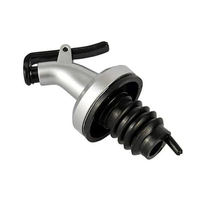 Picurator cu Dop pentru Sticle, Dispenser Controlat pentru Ulei, Otet si Sosuri, Otel Inoxidabil si Cauciuc, 8.5 x 3 cm, Argintiu