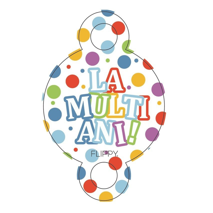 Set 6 Suflatori De Petrecere, Colectia La Multi Ani Cu Buline Colorate, Accesorii Aniversare Din Carton Si Plastic, Multicolor, 19 x 11 cm, 6 Bucati