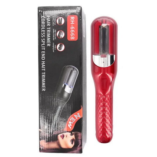 Aparat de Reparare a Varfurilor Despicate, Tehnologie cu Ioni Negativi si Netezire, Reincarcabil USB, Material ABS si PC, Baterie 500 mAh, 24.8 x 5.3 x 5 cm, Rosu