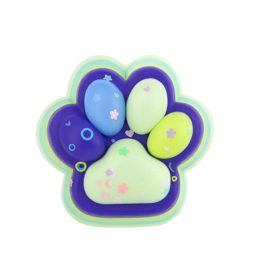 Jucarie Antistres Squishy, Model Labuta de Pisica Cat Paw cu Revenire Lenta, Squeeze Toy pentru Relaxare, Material TPR, 12.5x10.5 cm, 220 g, Multicolor