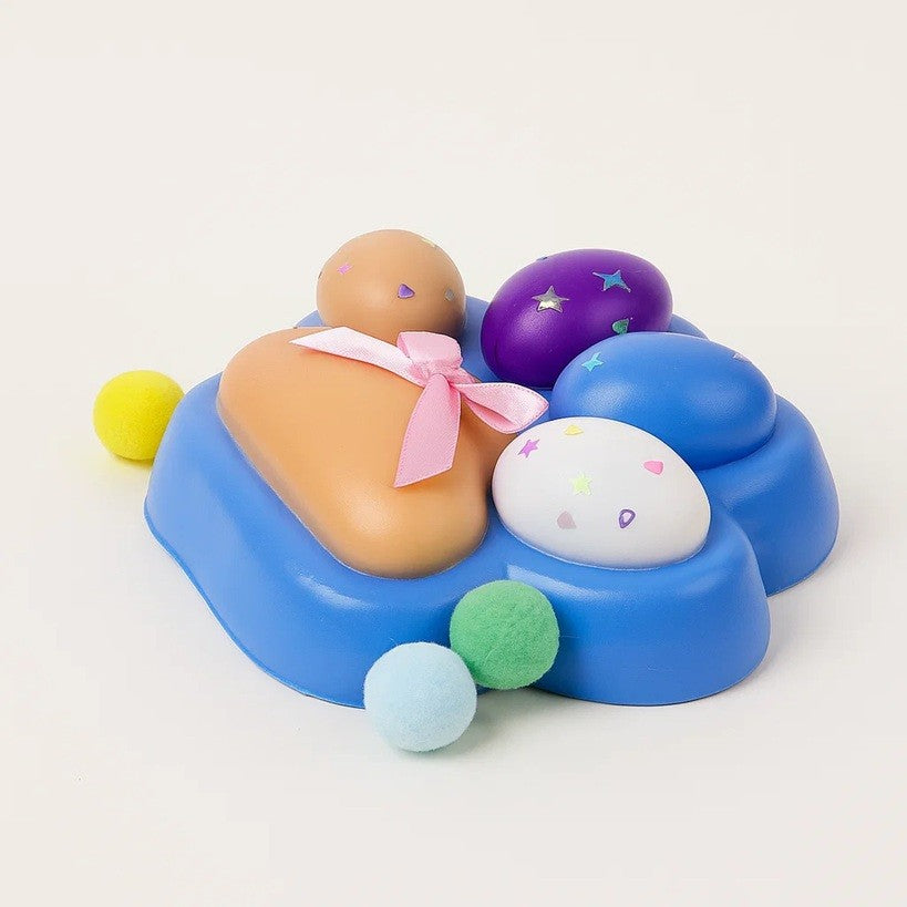 Jucarie Antistres Squishy, Model Labuta de Pisica Cat Paw cu Revenire Lenta, Material TPR Moale, 12.5x10.5 cm, 220g, Multicolor
