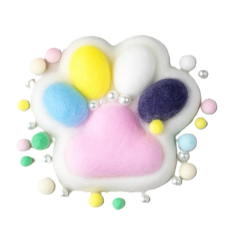 Jucarie Antistres Squishy, Model Labuta de Pisica Cat Paw, Revenire Lenta, Material TPR Moale, 12.5x10.5 cm, 220g, Multicolor
