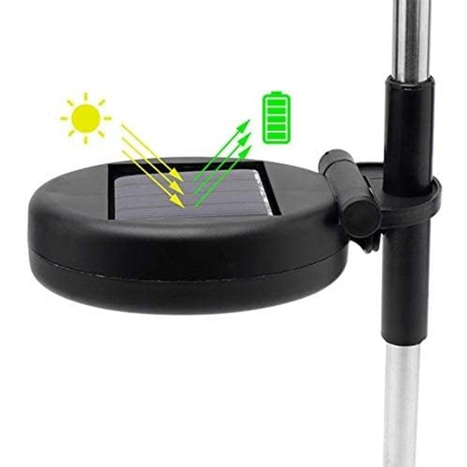 Lampa Solara Decorativa Gradina, Model Artificii Fireworks, 8 Moduri Iluminare, Sarma Cupru Flexibila, 120 LED, IP55, 90 cm, Alb Rece