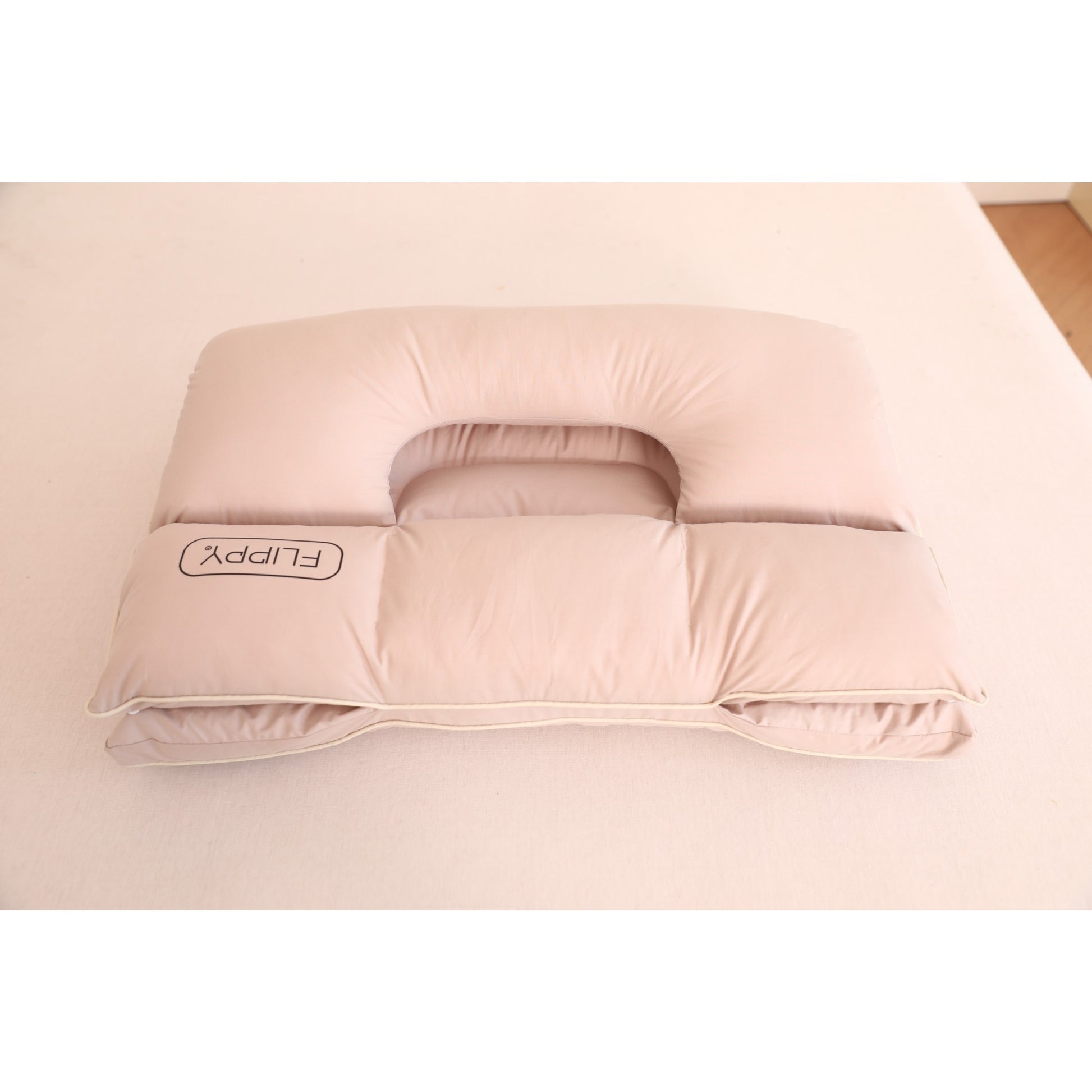 Pernă Ortopedică 3 în 1, Protecție Cervicală și Susținere Ergonomică, Design Strat Dublu, Umplutură Fibră Poliester, 45 x 70 cm, Gri